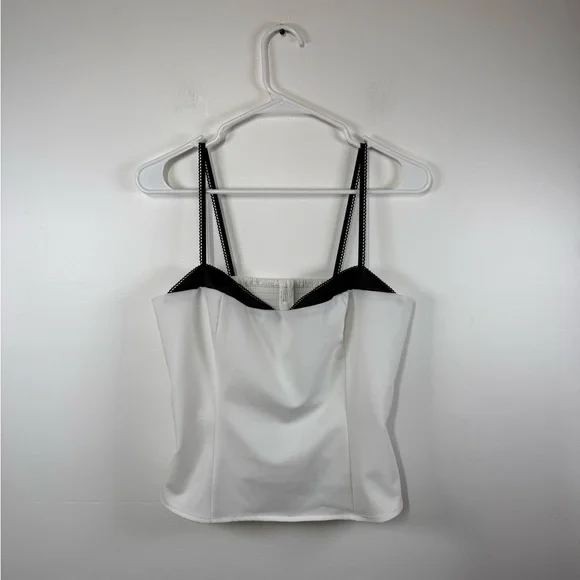 Reformation Melanie Top White and Black Camisole - Picture 3 of 7